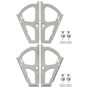 vidaXL Flip skuffeh&aelig;ngsel 2 pcs S&oslash;lv 235 x 155 x 30 mm Jern