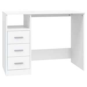 vidaXL skrivebord m. hylder 102x50x76 cm konstrueret tr&aelig; hvid
