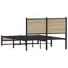 vidaXL sengeramme uden madras 120x190 cm metal sonoma-eg