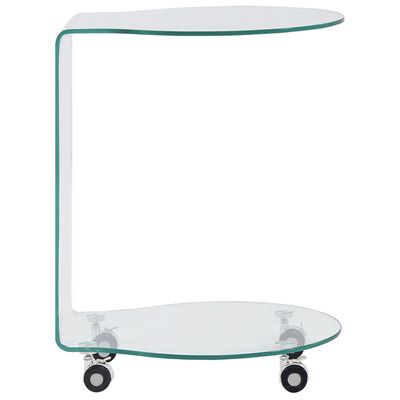 vidaXL sofabord 45 x 40 x 58 cm hærdet glas transparent