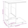 vidaXL sidebord med hjul 55x36x63,5 cm konstrueret træ hvid