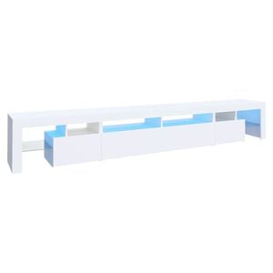 vidaXL tv-skab med LED-lys 260x36,5x40 cm hvid