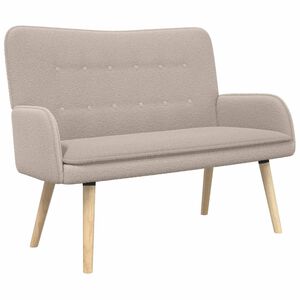 vidaXL 2-personers sofa Lysegr&aring; 115 x 61 x 87 cm Boucl&eacute;