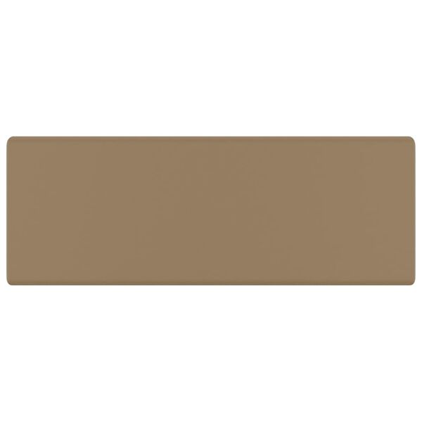 vidaXL luksuriøs håndvask overløb 41x41cm keramik firkantet mat creme