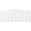 vidaXL buede gabionkurve 15 stk. 400x50x140/160 cm galvaniseret jern