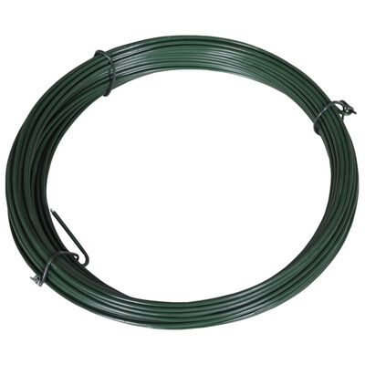 vidaXL hegnstråd 25 m 1,4/2 mm stål grøn