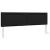 vidaXL LED sengegavl Sort 200 cm Faux l&aelig;der