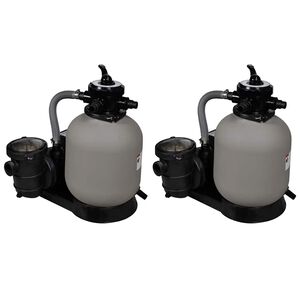 vidaXL sandfilterpumper 2 stk. 600 W 17000 l/t