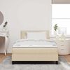 vidaXL Box spring seng med madras Creme 120 x 200 cm Stof
