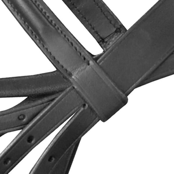 Flash hovedt&oslash;j med t&oslash;jler og bid L&aelig;der Sort Full