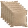 vidaXL Pudebetr&aelig;k 6 stk. HOUTEN Gr&aring;brun 35 x 35 cm Chenille Stof