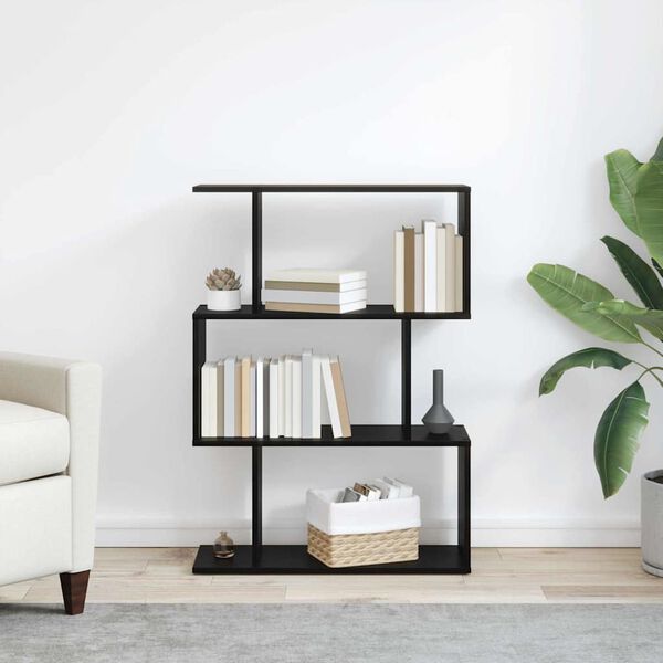 vidaXL Bogskab Sort eg 70 x 24 x 97 cm Konstrueret tr&aelig;