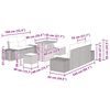vidaXL Havesofa S&aelig;t med pude med opbevaring 8 pcs Beige Poly rattan