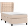 vidaXL kontinentalseng 100x200 cm kunstl&aelig;der cappuccinofarvet