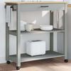 vidaXL k&oslash;kkenvogn MONZA 84x40x88,5 cm massivt fyrretr&aelig;