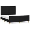 vidaXL sengeramme uden madras 140x200 cm stof sort