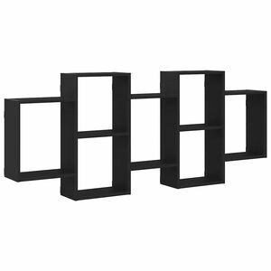 vidaXL v&aelig;ghylde 159x18x65 cm konstrueret tr&aelig; sort egetr&aelig;sfarve