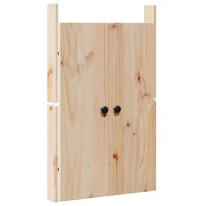vidaXL K&oslash;kkend&oslash;r MEPPEL Brun eg 50 x 9 x 82 cm Massivt fyrretr&aelig;