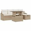 vidaXL Havesofa S&aelig;t 6 stk. polyrattan