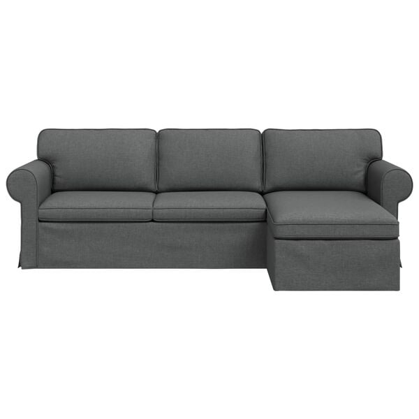 vidaXL Sofa M&oslash;rkegr&aring;