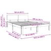 vidaXL Sengestel med hovedg&aelig;rde Voks brun 120 x 190 cm Massiv fyrretr&aelig;