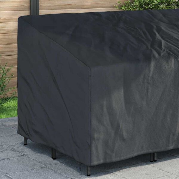 vidaXL Haveb&aelig;nkkappe Sort 220 x 100 x 89 cm 420D Oxford Stof