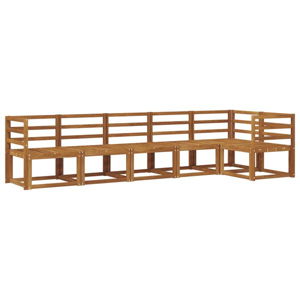 vidaXL Udend&oslash;rs sofagruppe 6 pcs Naturfarvet Massivt Akacietr&aelig;