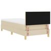 vidaXL LED Box Spring Bed med madras med LED Creme 80 x 200 cm Stof