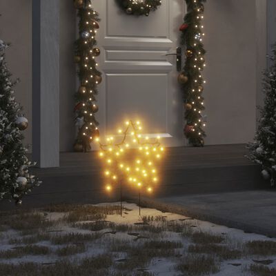 vidaXL julestjerne med jordspyd 3 stk. 50 LED'er 29 cm