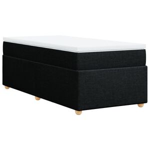 vidaXL kontinentalseng med madras 80x200 cm stof sort