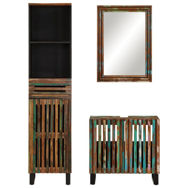 vidaXL badev&aelig;relsesm&oslash;bels&aelig;t 3 dele massivt akacietr&aelig;