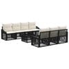 vidaXL Havesofa S&aelig;t 8 stk. Sort 55 x 55 x 37 cm polyrattan