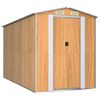 vidaXL haveskur 192x357x223 cm galvaniseret st&aring;l lysebrun