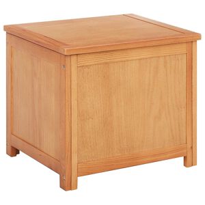 vidaXL Opbevaringskasse med opbevaring 50 x 45 x 45 cm Massivt Eg Tr&aelig;