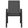 vidaXL stabelbare havestole 2 stk. textilene sort