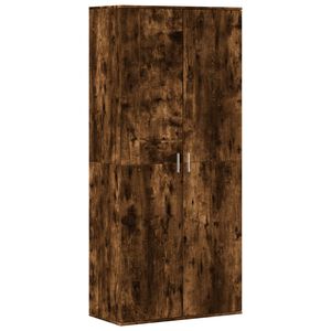 vidaXL skoskab 80x39x178 cm konstrueret tr&aelig; r&oslash;get egetr&aelig;sfarve