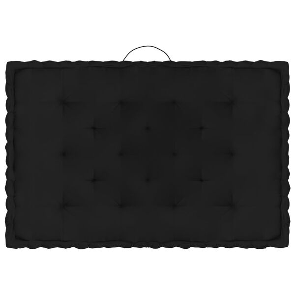 vidaXL hynder til pallesofa 4 stk. bomuld sort