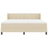 vidaXL Box spring seng med madras Creme 180 x 200 cm Stof