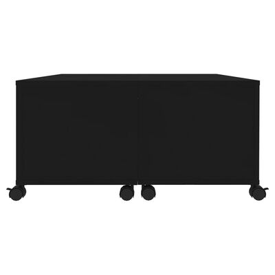 vidaXL sofabord 75x75x38 cm spånplade sort