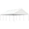 vidaXL pavillon med tag 8,92x5,88x3,75 m polyethylen hvid