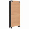 vidaXL Highboard 2 pcs Sort eg Konstrueret tr&aelig;