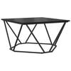 vidaXL Sofabord Sort eg 80 x 80 x 45 cm Ingeni&oslash;rtr&aelig; og st&aring;l
