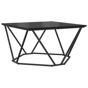 vidaXL Sofabord Sort eg 80 x 80 x 45 cm Ingeni&oslash;rtr&aelig; og st&aring;l