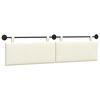 vidaXL H&aelig;ngende Hovedgavl V&aelig;gmonteret Creme 210 x 55 x 5 cm Velourstof