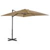 vidaXL h&aelig;ngeparasol 250x250 cm aluminiumsstang gr&aring;brun