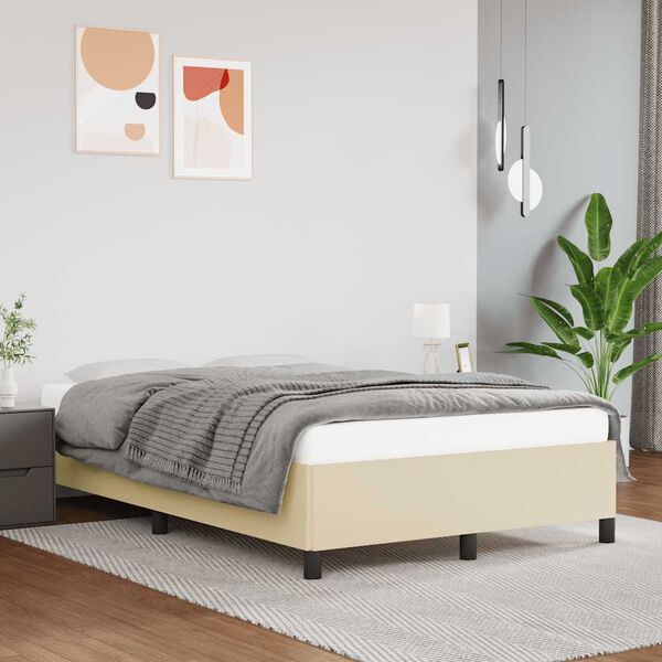 vidaXL sengeramme uden madras 120x190 cm kunstl&aelig;der enkeltseng