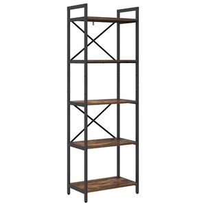 vidaXL Bogreol 5 niveauer 56 x 34 x 171 cm Konstrueret tr&aelig; R&oslash;get eg
