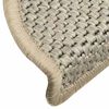 vidaXL selvklæbende trappemåtte 15 stk. 56x17x3 cm sisal-look lysegrøn
