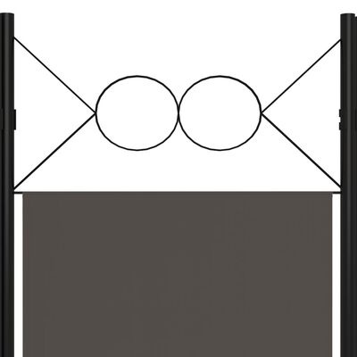 vidaXL 5-panels rumdeler 200x180 cm antracitgrå