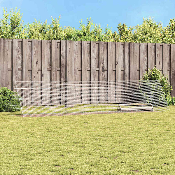 vidaXL H&oslash;nsebur S&oslash;lv 430 x 100 x 85 cm Galvaniseret st&aring;l